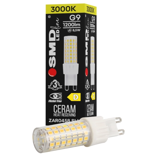 $ ŻARÓWKA G9 LED SMD WW 8,5W 1200lm 3Y 0458 FF